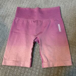 Gymshark Womens Pink Rose Adapt Ombre Seamless Bike Shorts S/M Yoga Workout